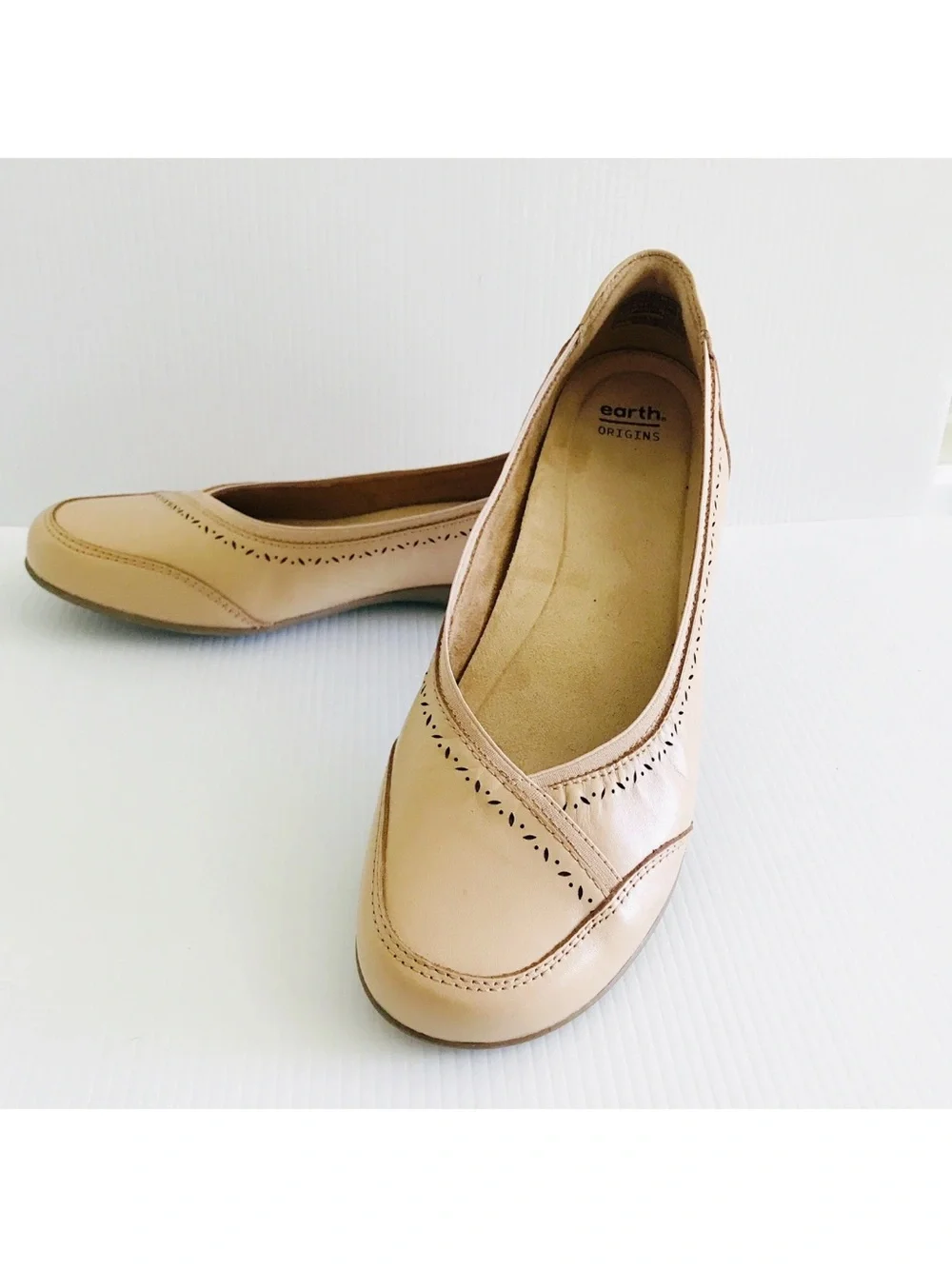 Earth Origins Flats Women's Size 11 Beige Loafer Belder Betz Leather Shoes